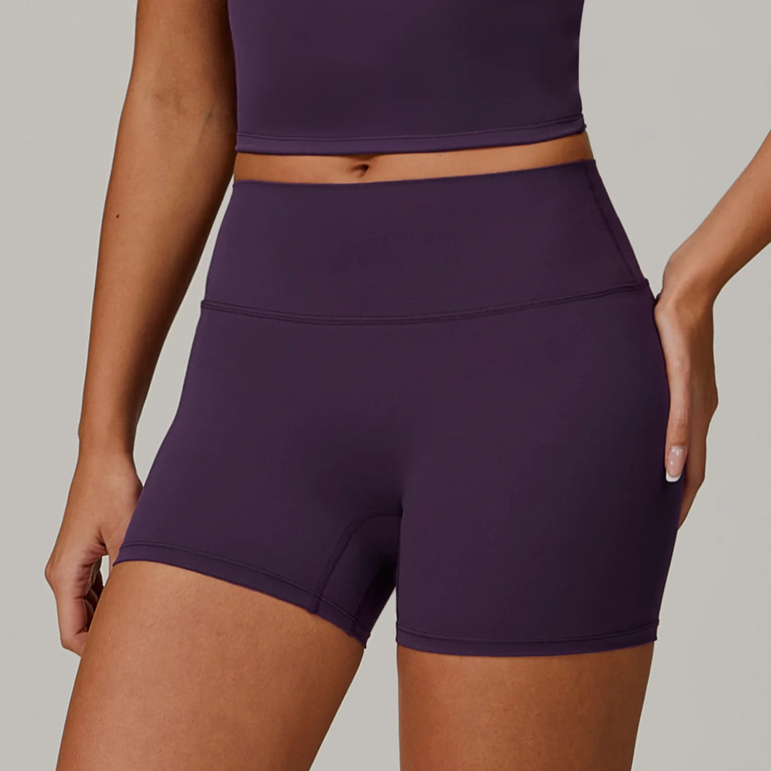 Running High Waist Contoured Scrunching Shorts Nylon