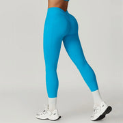 V Back Swept High Waist Contoured Leggings With Performance