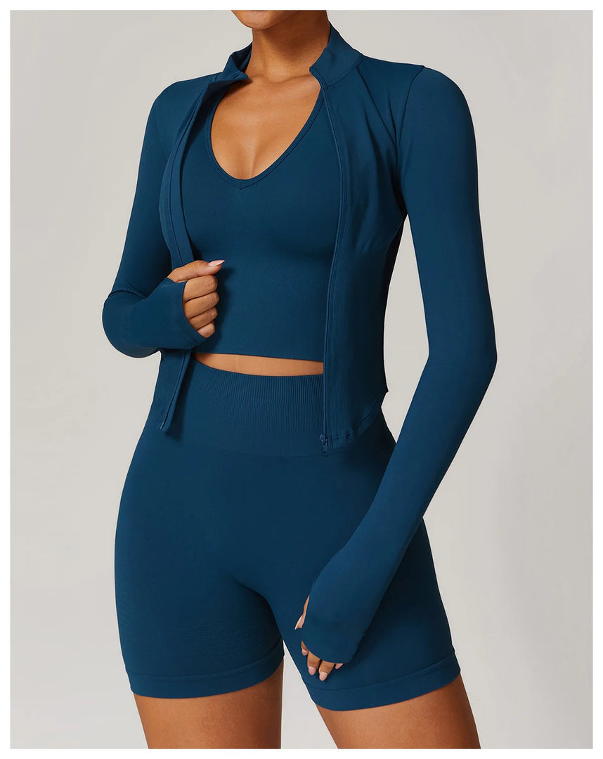 Seamless Contour Performance Fabric Two Piece Yoga Set