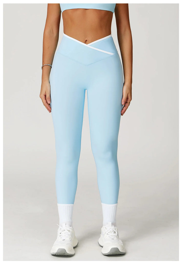 High Waist Sculpt Leggings Breathable Knit Performance Wear