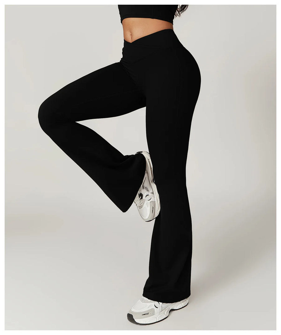 Seamless Flared Bell Bottoms Yoga Leggings High Waist
