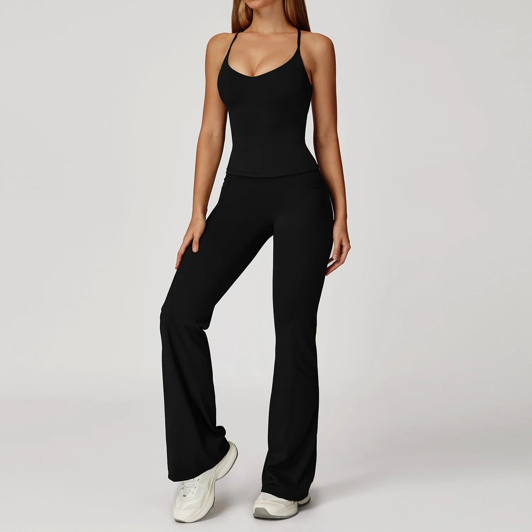 Two Piece Contoured Seamless Performance Athletic Set Nylon