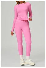 Load image into Gallery viewer, 2 Piece Contoured Breathable Yoga Ensemble Knitwear
