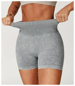 Load image into Gallery viewer, High Waist Sandwashed Performance Yoga Shorts LuxeLine
