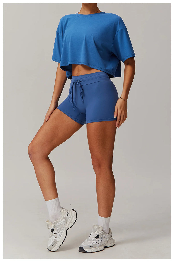 Moisture Wicking Luxe Contour Yoga Top Short Sleeve