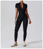 Load image into Gallery viewer, Seamless One Piece Yoga Bodysuit Zippered Breathable
