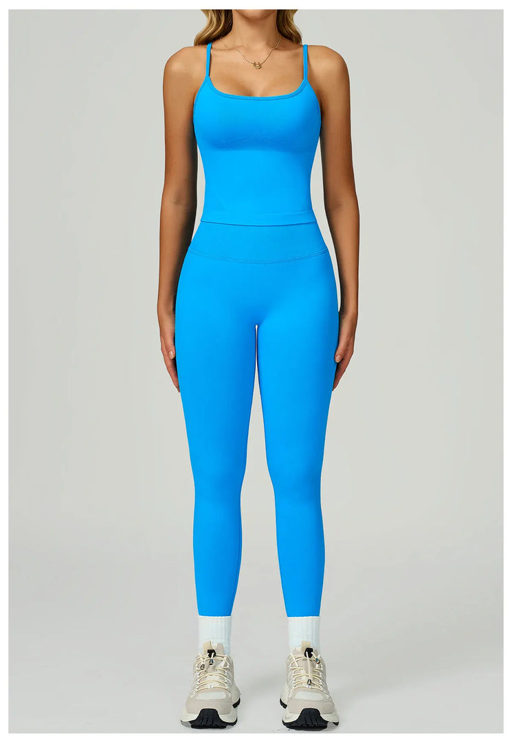 Seamless Contour 2-Piece Contemporary Yoga Set Breathable