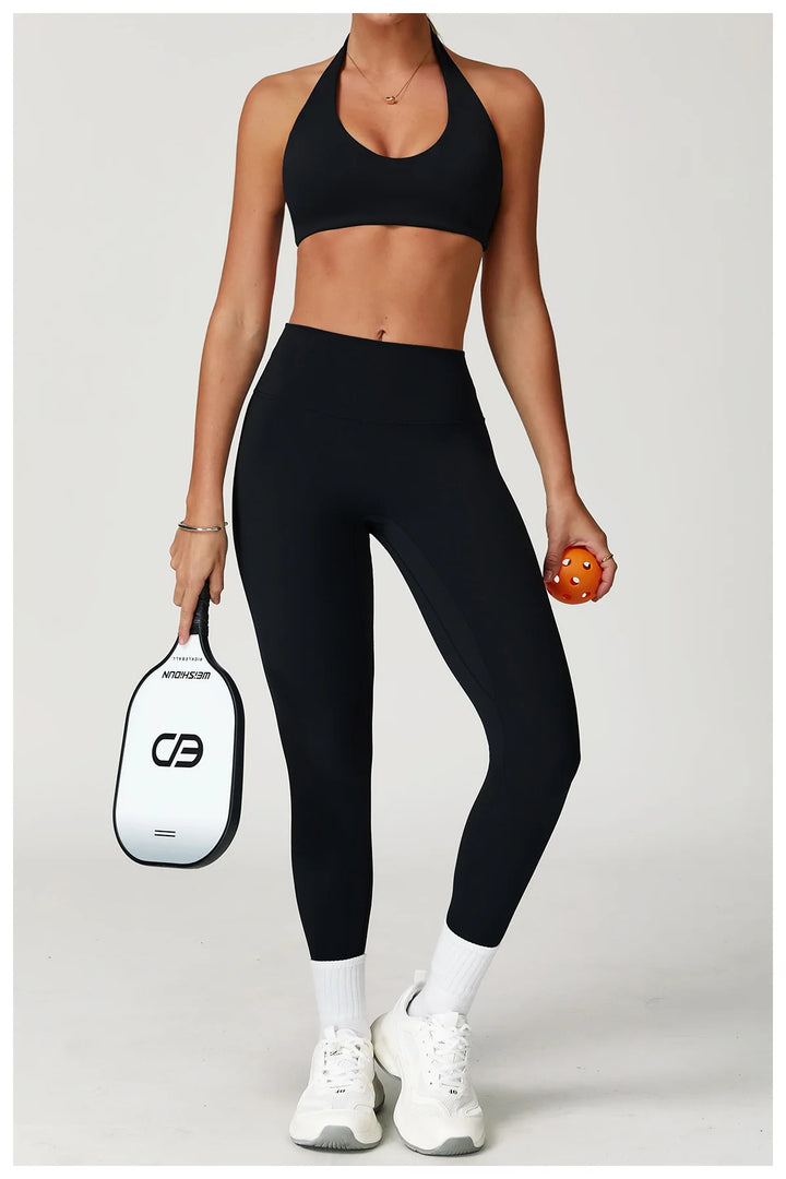 Contour Seamless Yoga Bra Hanging Neck Nylon Spandex