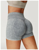 Load image into Gallery viewer, High Waist Sandwashed Performance Yoga Shorts LuxeLine
