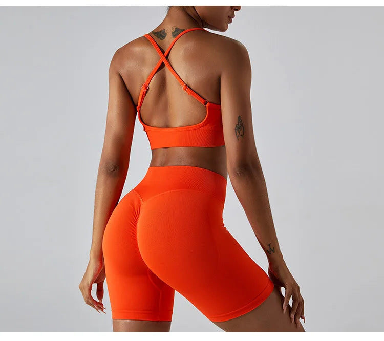 Seamless Contour 2 Piece Sculpted Yoga Wear Breathable