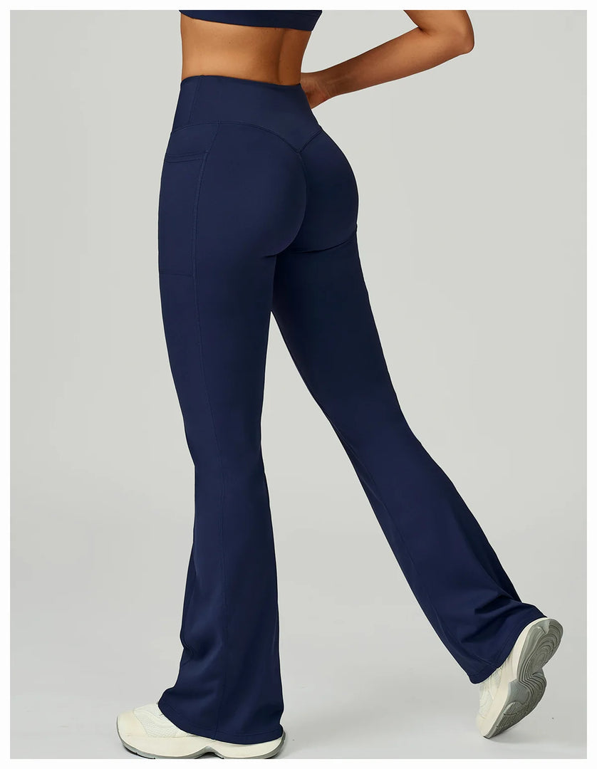 Luxuriously High Waist Bell Bottom Contour Leggings