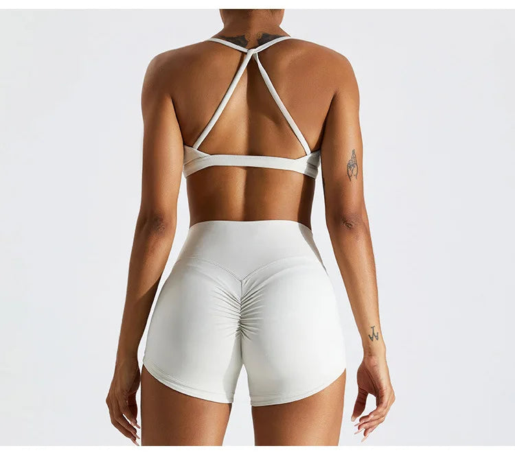 Seamless Back Contour Sport Bra Moisture-Wicking Quick-Dry