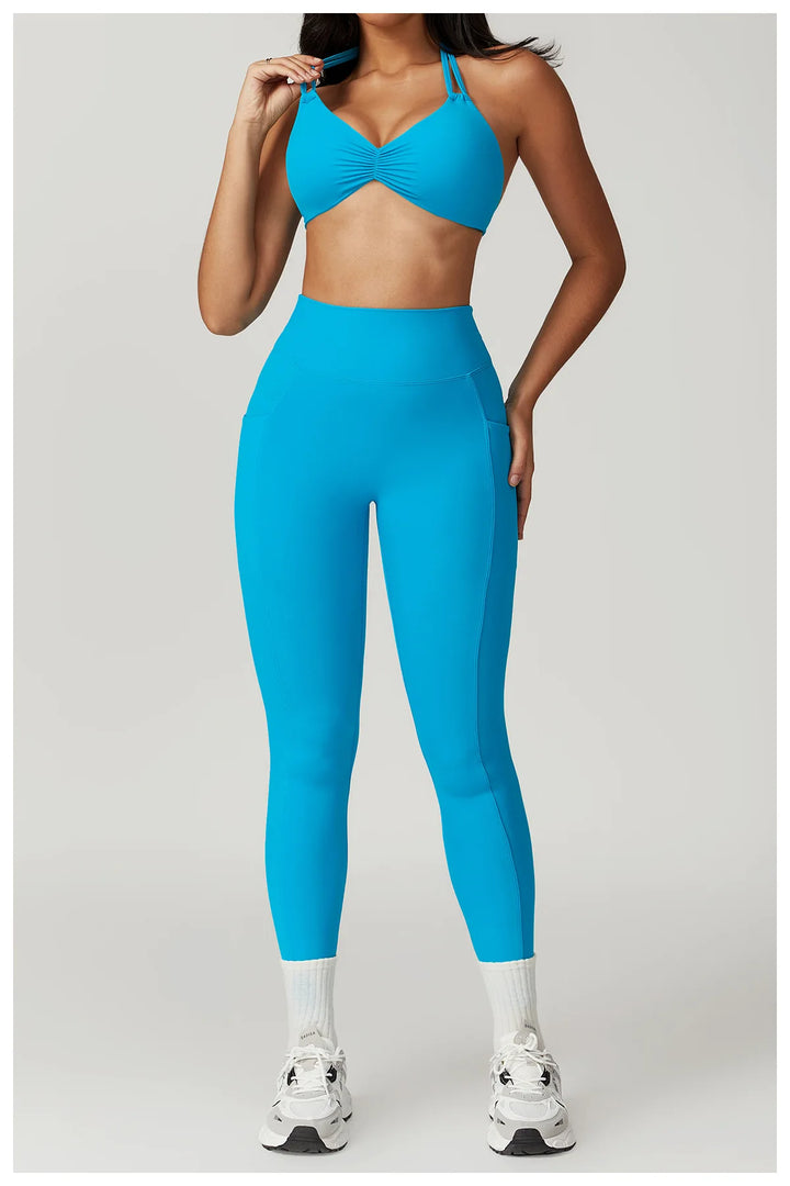 V Back Swept High Waist Contoured Leggings With Performance