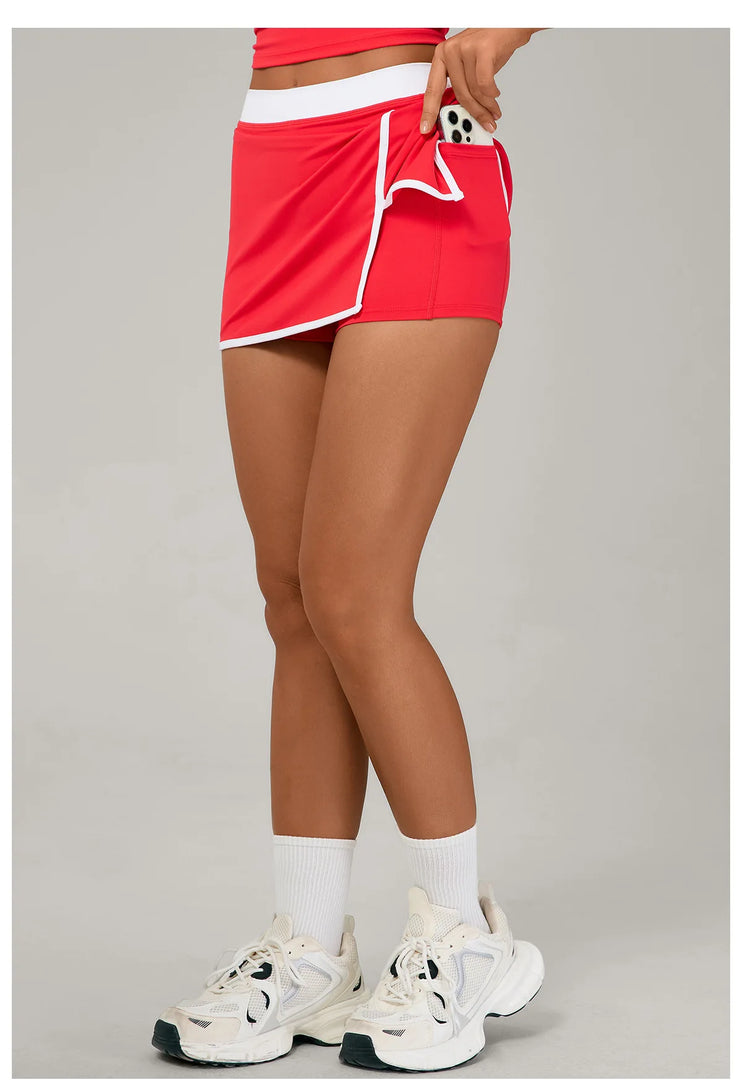 Patchwork Yoga Skirt Anti Glare Running Performance