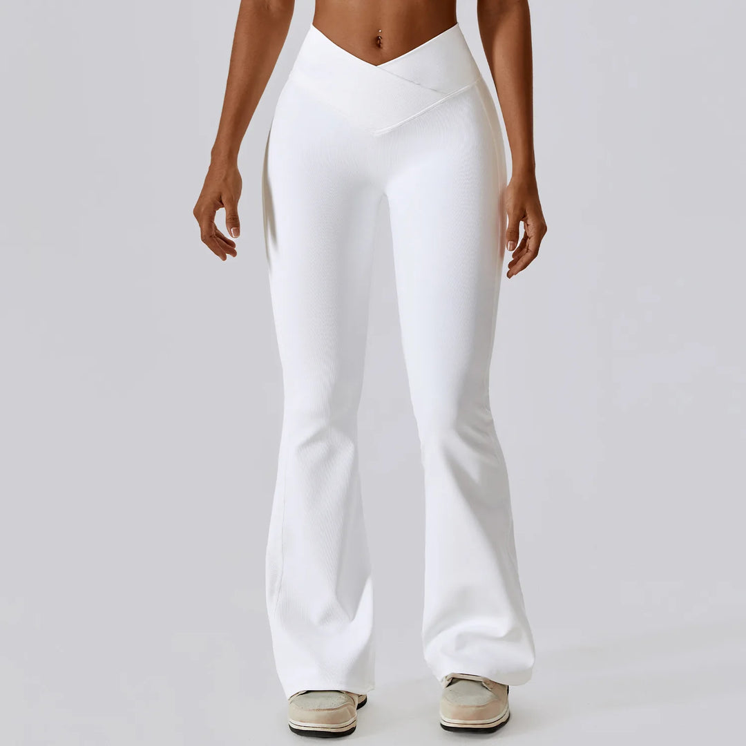 Contour High Waist Flare Leggings With Performance Wear