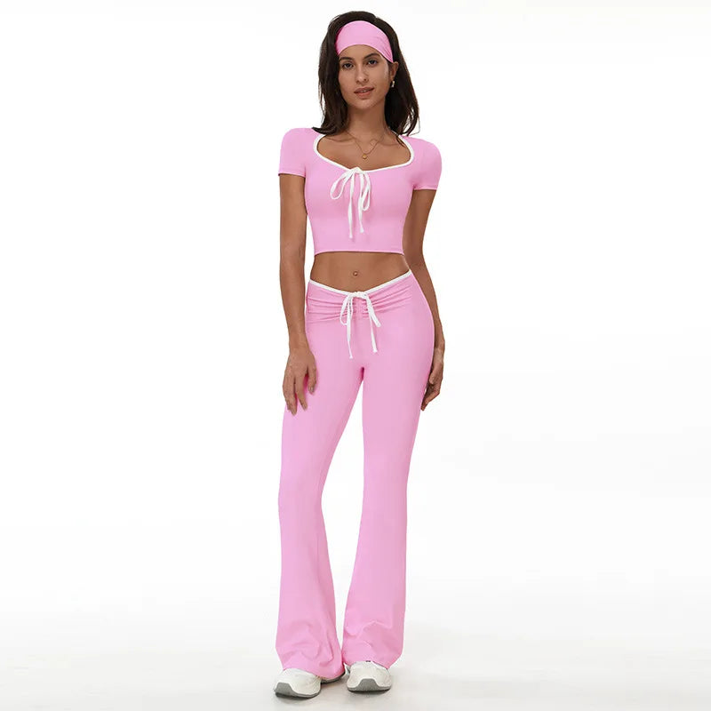 High Waist Contoured Performance Leggings Nylon Knit