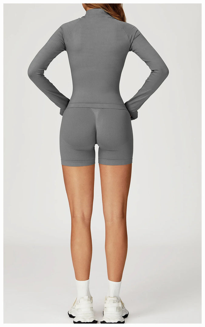 Seamless Contour Two Piece Yoga Set for Performance