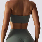 Load image into Gallery viewer, Strapless Padded Yoga Sports Bra Contour Silhouette
