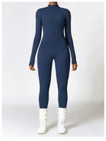 Load image into Gallery viewer, Zippered Contour Yoga Romper With Ultra Compression
