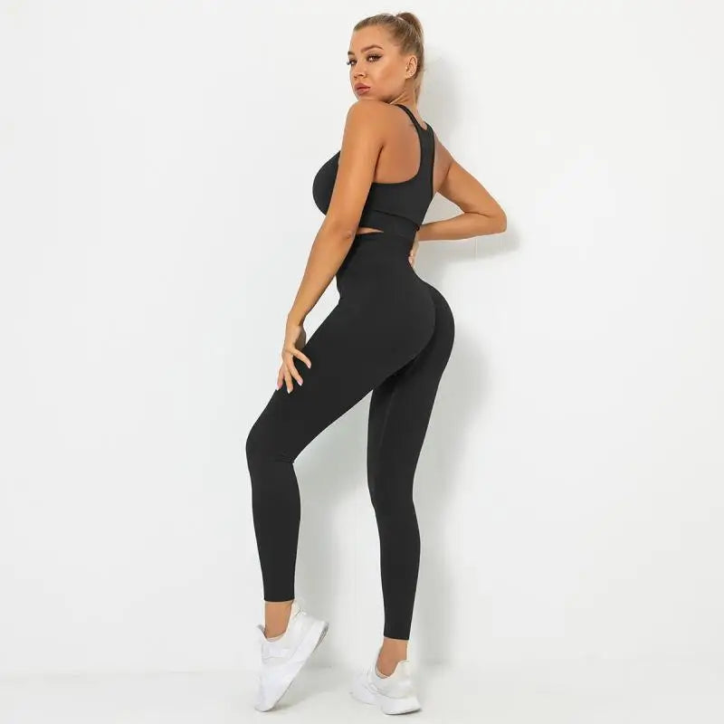 Seamless Contour Two Piece Yoga Set Performance Wear