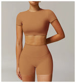 Load image into Gallery viewer, Contour Yoga Cropped Top Short Sleeve Performance Pro
