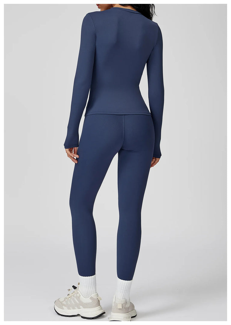 Luxurious Contour 2 Piece Yoga Athleisure Set Nylon