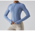 Load image into Gallery viewer, Zippered Studio Contoured Long Sleeve Sports Jacket
