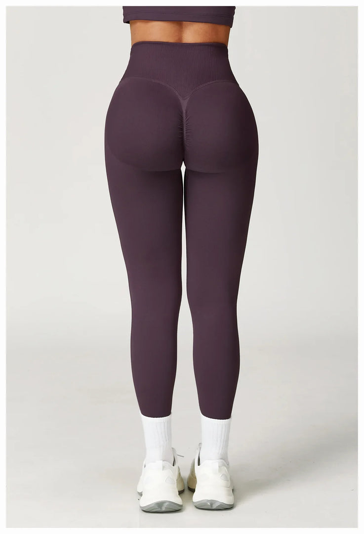 High Waist Contoured Seamless Leggings for Performance