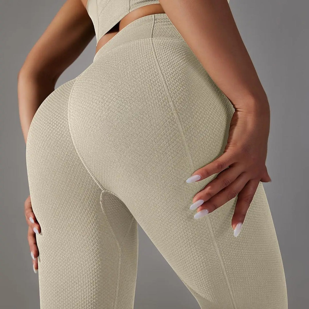 Ribbed Scrunch Contour Seamless High Waist Leggings