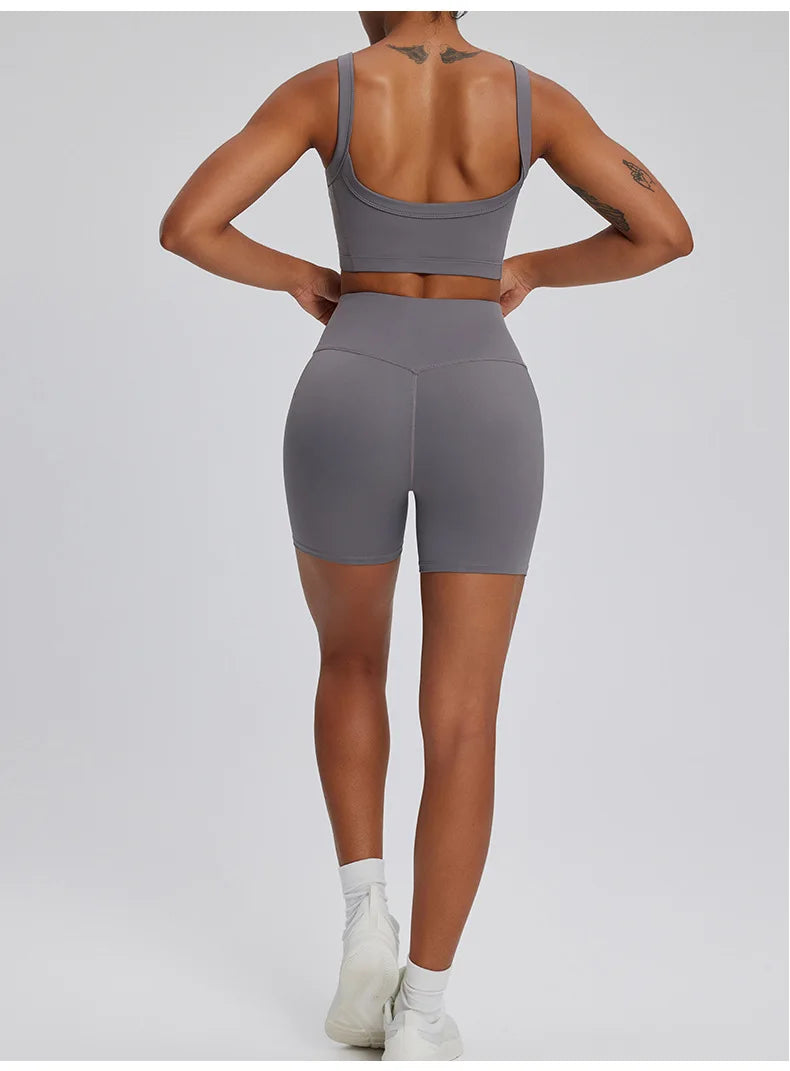 Contour Stretch Athleisure Bell Bottoms Set Nylon Spandex