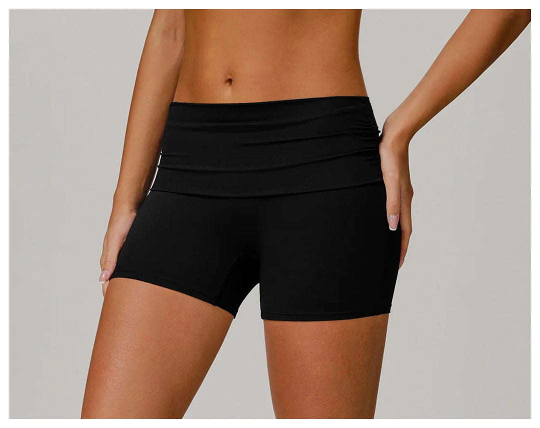 Sculpted Contour Fit High Waist Performance Shorts Nylon