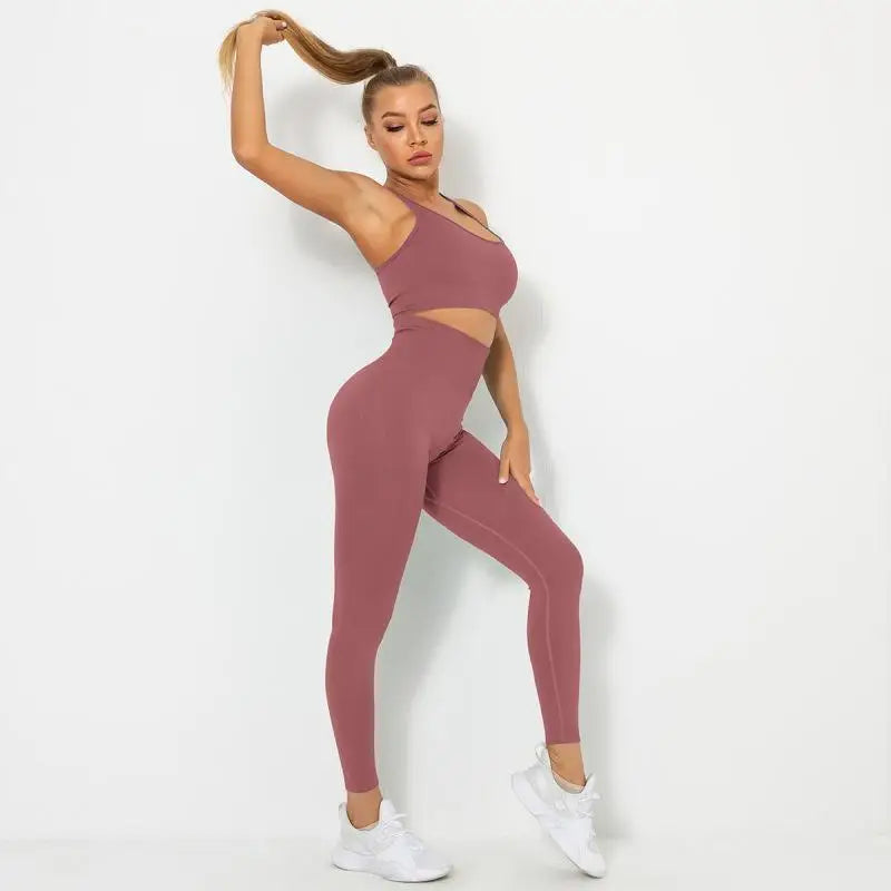 Seamless Contour Two Piece Yoga Set Performance Wear