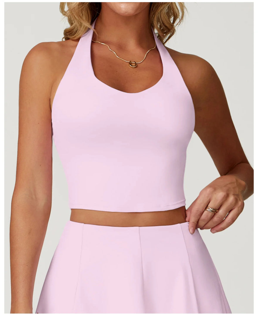 Halter Seamless Yoga Bra Vest with High Performance Fabric