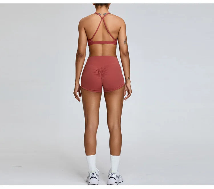 Seamless Back Contour Sport Bra Moisture-Wicking Quick-Dry