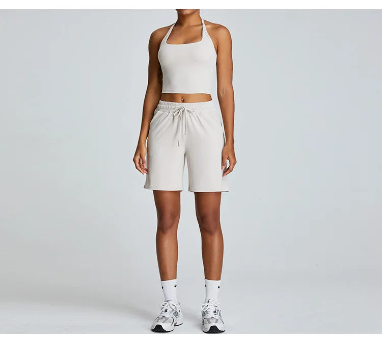 Feather Light Bra Interlocking Open Back Halter Contour