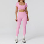 Load image into Gallery viewer, Seamless Premium Athleisure 2 Piece Leggings Set Nylon
