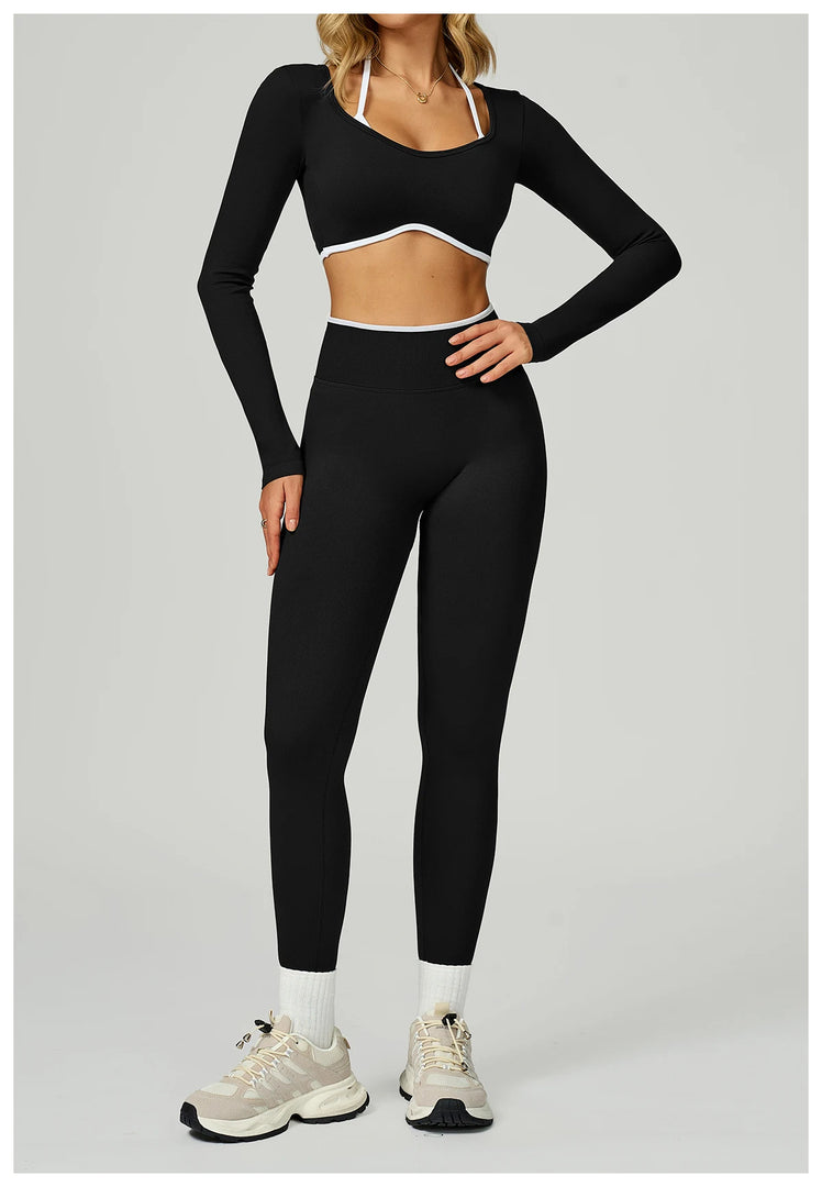 Seamless Ribbed Yoga Top With Breathable Comfort Wear