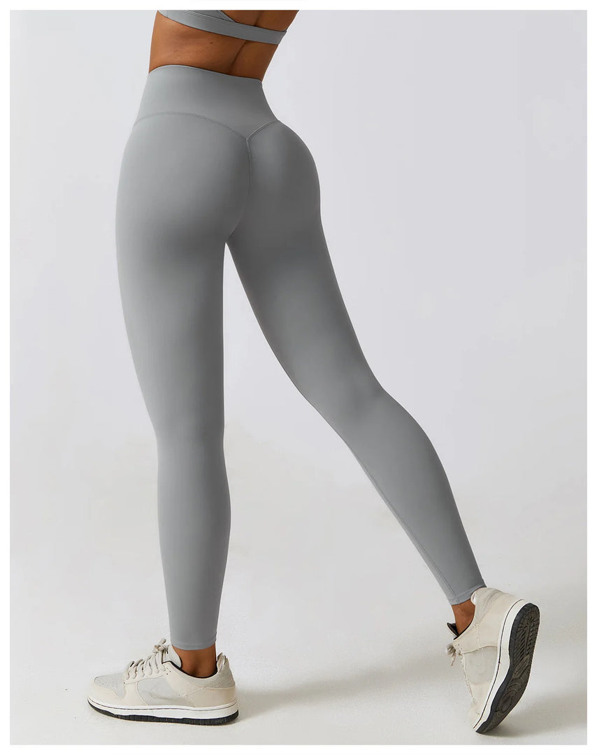 High Waist Contour Yoga Leggings Breathable Performance