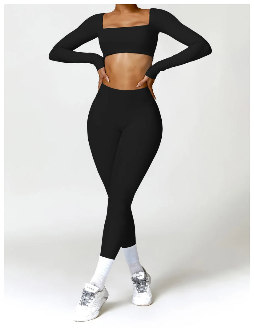 Luxurious High-Waist Contour Seamless Leggings Scrunch