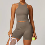 Load image into Gallery viewer, Seamless Contour Performance Fabric Two Piece Yoga Set
