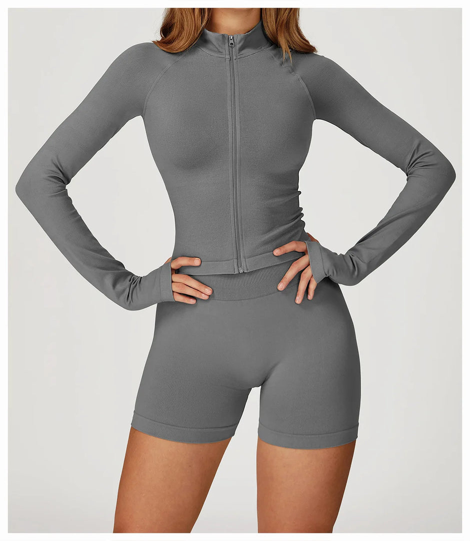 Seamless Contour Two Piece Yoga Set for Performance