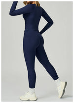 Load image into Gallery viewer, 2 Piece Contoured Breathable Yoga Ensemble Knitwear
