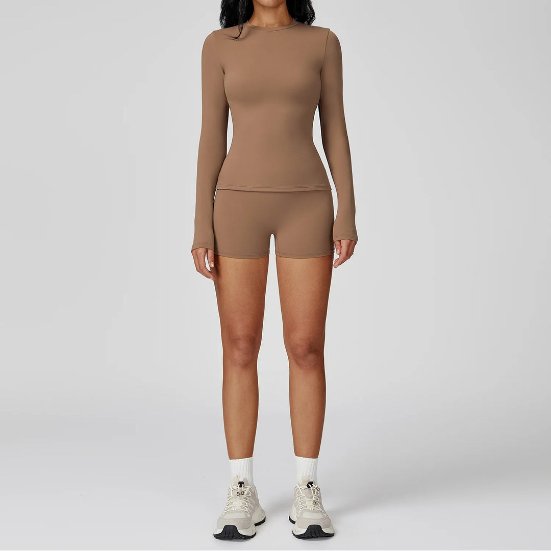 Luxurious Contour 2 Piece Yoga Athleisure Set Nylon