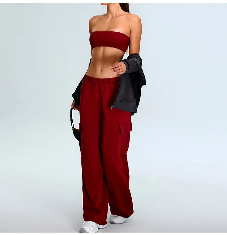 Strapless Moisture-Wicking Contour Yoga Bra for Performance