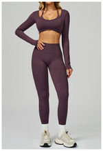 Load image into Gallery viewer, Seamless Ribbed Yoga Top With Breathable Comfort Wear
