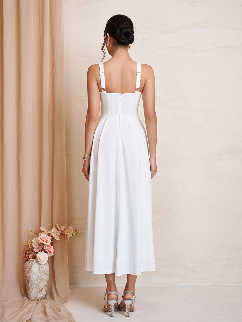 Square Neck Backless Zipper Maxi Dress | Prom Dress, Formal Dress