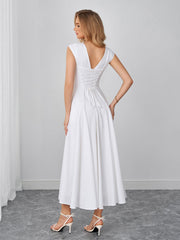 Square Neck Crisscross Back Pocket Maxi Dress | Prom Dress, Formal Dress
