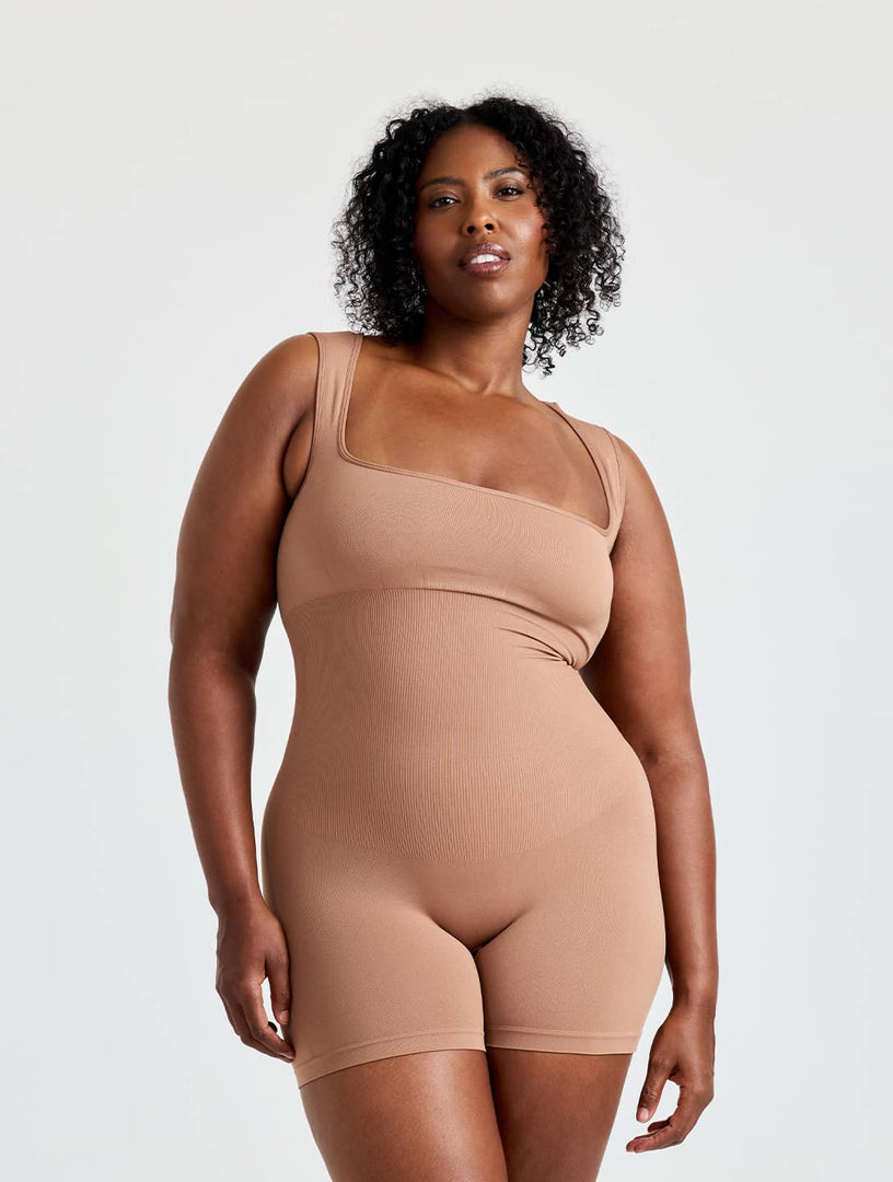 Snatch Them CocoaPlums! | Square Neck Shapewear Jumpsuit