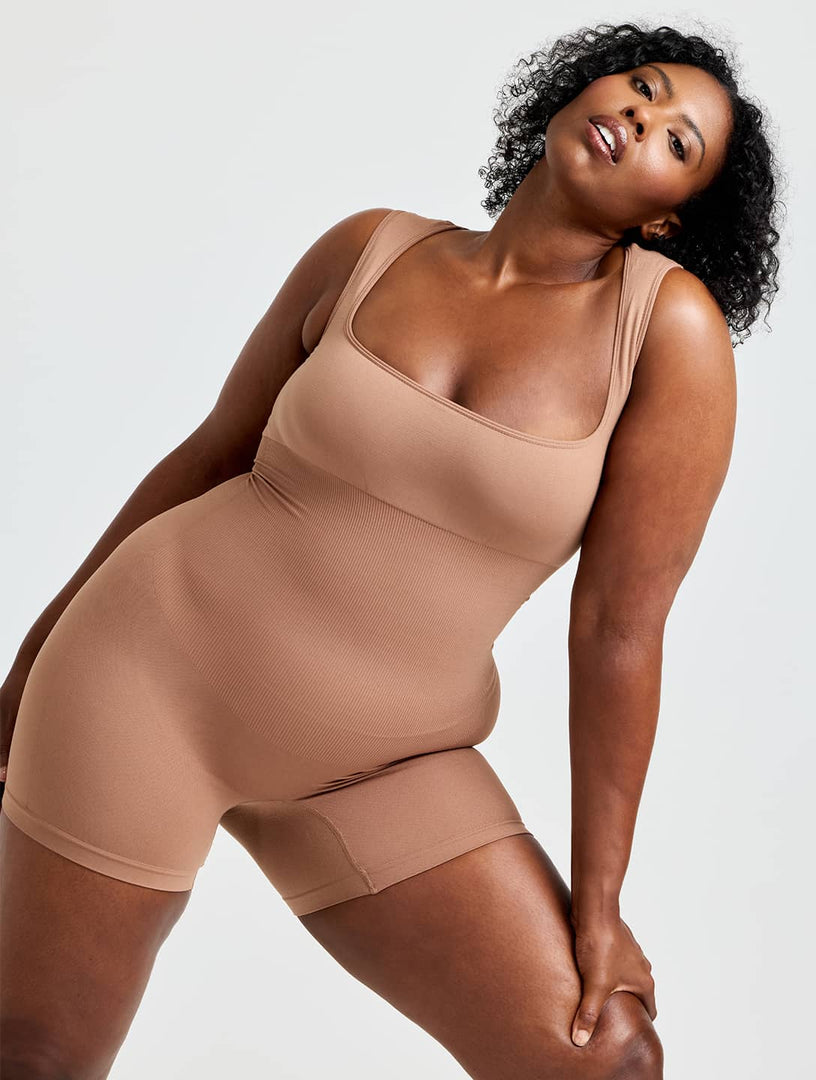 Snatch Them CocoaPlums! | Square Neck Shapewear Jumpsuit