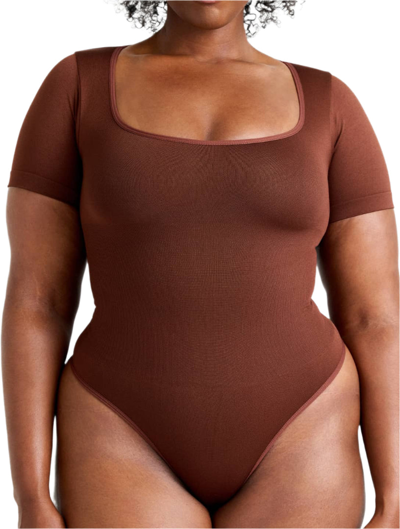 Snatch Them CocoaPlums! | Square Neck Thong Bodysuit